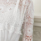 Edwardian White Cotton Tea Dress Embroidered Crochet Lace AS IS / XS