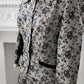 Retro 50s Style Skirt Suit Tracy Reese Black Lace Print M