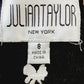 90s Does 50s Dress Black w/White Floral Print Julian Taylor