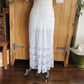Edwardian Lingerie Dress White Cotton Crochet Lace XS