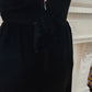 60s Black Velvet Party Dress Sleeveless by Kimie Small