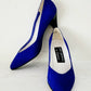 80s Blue Suede Pumps Stuart Weitzman Shoes Heels 6.5