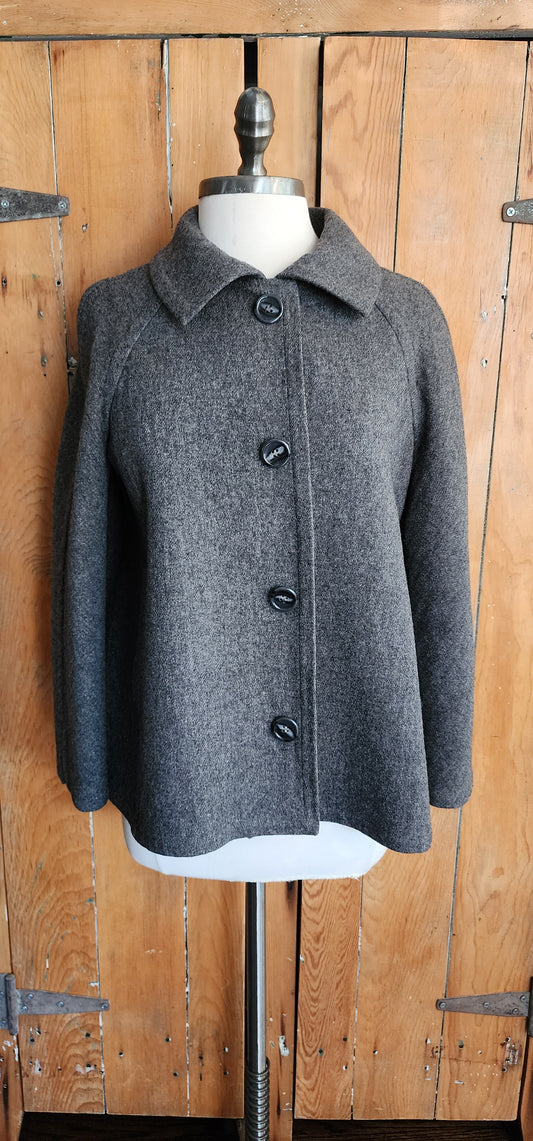 60s Gray Wool Jacket Red Lining