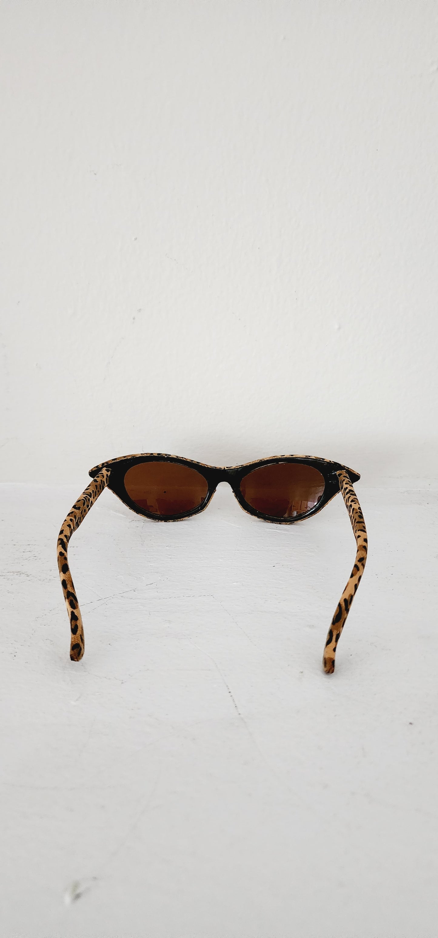 Vintage Cat Eye Sunglasses Leopard Print