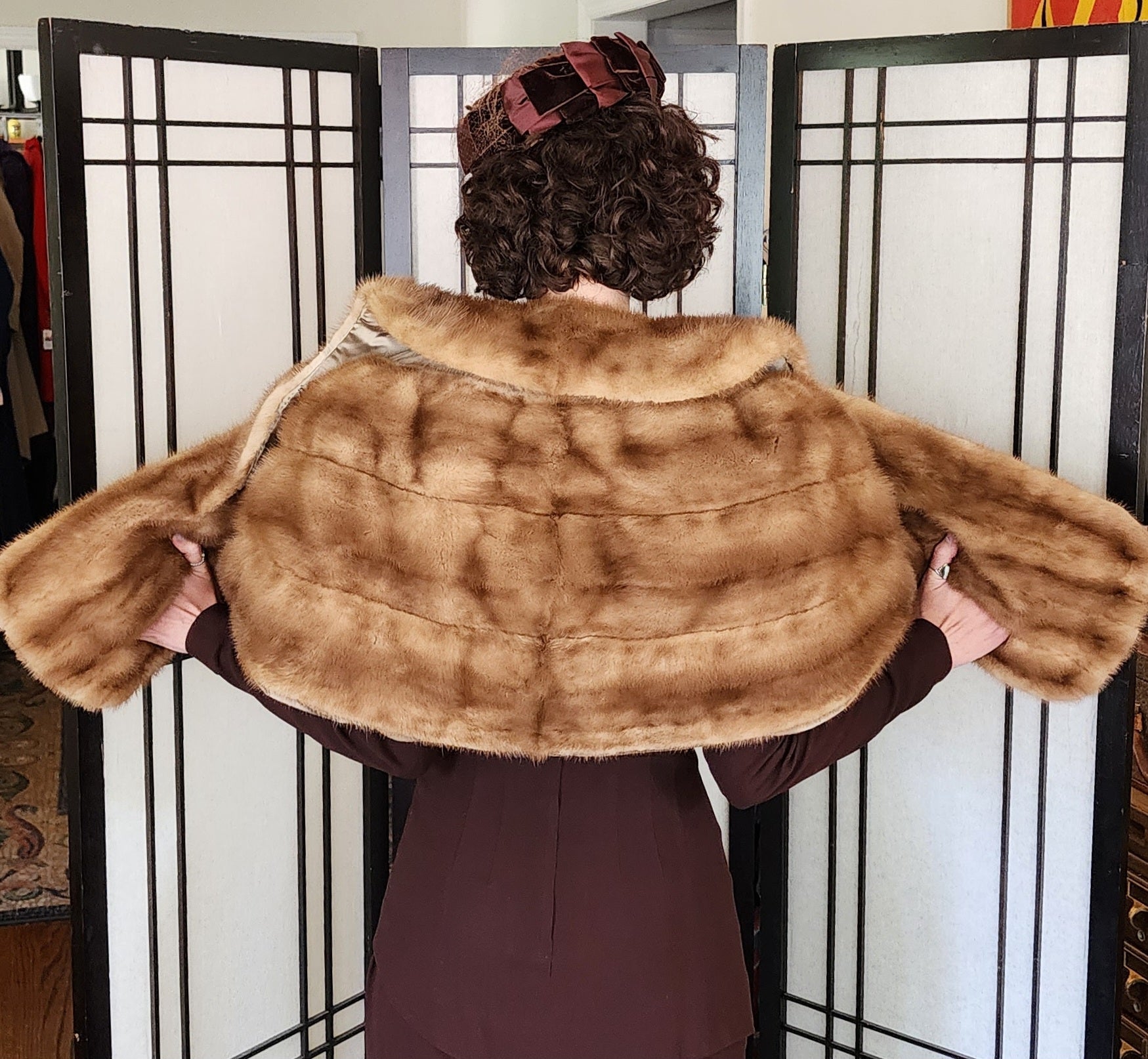 50s Caramel Mink Fur Wrap Stole Emba Autumn Haze – RareJule Vintage