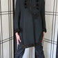Edwardian Black Ladies Jacket Velvet Embroidery Fringe Pompoms