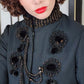 Edwardian Black Ladies Jacket Velvet Embroidery Fringe Pompoms
