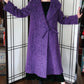 80 Purple Coat by Pauline Trigere Fuzzy Felt Texture - Large