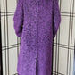 80 Purple Coat by Pauline Trigere Fuzzy Felt Texture - Large