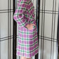 60s Purple Green Plaid Wool Coat Shagmore