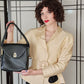 60s 70s Black Leather Bag Saks Fifth Ave