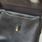 60s 70s Black Leather Bag Saks Fifth Ave