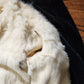 30s Lanvin Black Velvet Coat White Fur Lining