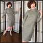 J Mclaughin Sequined Gray Dress Mock Neck New with Tags / S