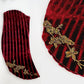 Edwardian Costume Sleeve in Red Velvet Gold Bead Embroidery