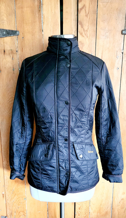 Barbour Black Puffer Jacket Snap Front US Ladies 4