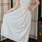 30s Slip Dress Nightgown Embroidered Cream Cotton