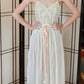 30s Slip Dress Nightgown Embroidered Cream Cotton
