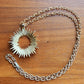 60s Gold Starburst Pendant Chain Necklace Sarah Coventry