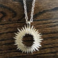 60s Gold Starburst Pendant Chain Necklace Sarah Coventry