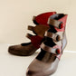 L'Artiste Gray Ankle Booties Multistrap Shoes 38