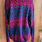80s Benetton Sweater Colorful Wool Snowflake Pattern