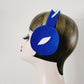 Vintage 40s Earmuffs for Girl Blue White Felt