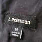 J. Peterman Sleeveless Dress Black w/White Flowers Print