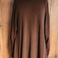 Vintage 90s Cashmere Dress Brown, Trapeze Style Long Sleeved