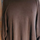 Vintage 90s Cashmere Dress Brown, Trapeze Style Long Sleeved