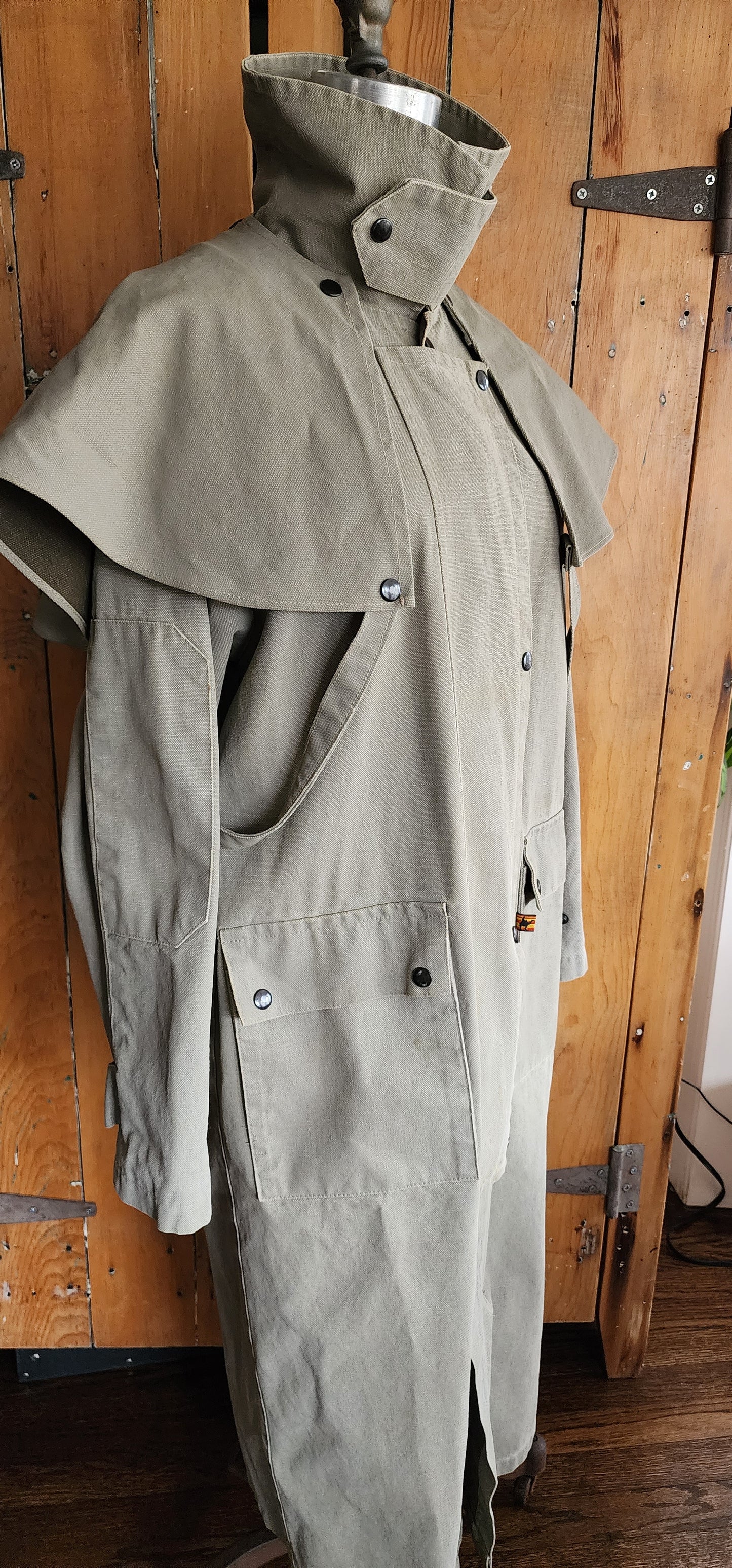 Mens Beige Trench Coat Kakadu Traders Australia Canvas Cotton