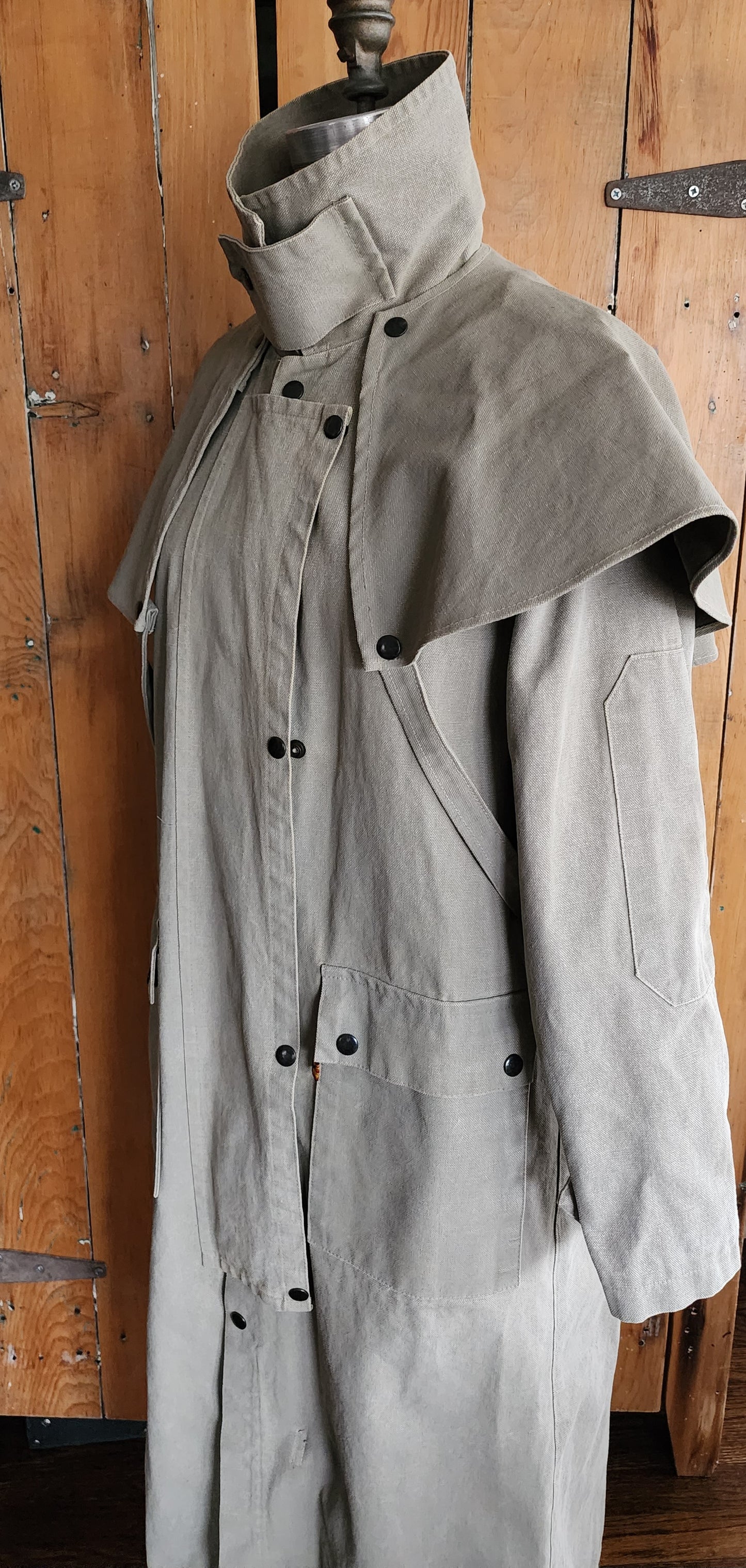 Mens Beige Trench Coat Kakadu Traders Australia Canvas Cotton