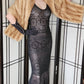 Vintage 50s Blonde Mink Fur Wrap Audrey Monogram