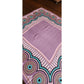 Vintage 1980s Oscar de la Renta Scarf Silk Print Pink Purple Spiral