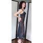 Vintage 30s Black Slip Dress Nightgown Negligee Best & Co