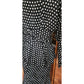 Vintage 80s Saint Romei Neiman Marcus Silk Polka Dot Peplum Jacket Fishtail Skirt Suit Set