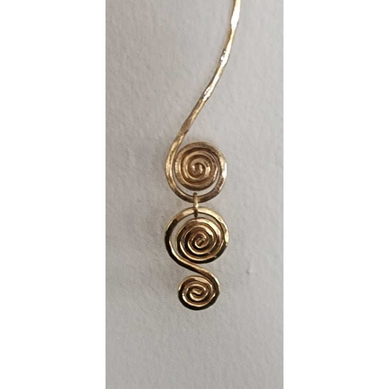 Vintage Gold Torque Choker Spiral Necklace Open Cuff