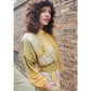 Vintage 80s Jumpsuit Yellow Gold Ombre w/Embroidered Studs Varda Garfinkel