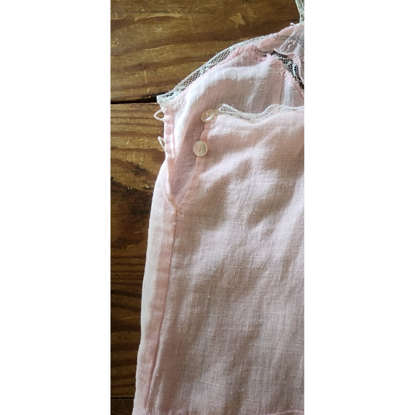 VTG 1980s Pink Cotton Lace Top Shell Embroidered Neo Edwardian Romantic Shirt
