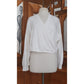 Sonia Rykiel Vintage White Wrap Knit Top Sweater M | Dolman Sleeve V-Neck