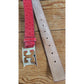 Vintage Escada Belt Red Ostrich Leather Gold E Letter Buckle