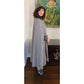 Vintage 60s Cape Gray Wool Clear Lucite Buttons Mod Cloak / M