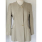Vintage 1990s Pant Suit Beige Cotton Rayon Joan & David / Small