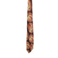 Vintage 40s Mens Tie Brown Red Abstract Coconut Fruit MCM Print Bond Style Manor