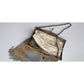 Antique 20s Mesh Bag Watercolor Pattern Art Deco Enamel Frame