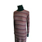 Vintage 1970s MISSONI Knit Dress Long Sleeved Turtleneck Zigzag Pattern