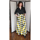 Vintage 40s Black + Yellow Dress Shirtwaist Style by Raymond