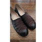 Vintage 1990s Dries Van Noten Shoes Black Leather Ballerina Flats Crisscross Ribbon Straps 39