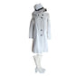 Vintage 60s Mod Coat Boots Hat Ensemble White Vinyl Jean Louis Paris AS IS