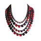 Vintage Oscar de La Renta Necklace Crystal Beads Red Purple  2000s Y2K